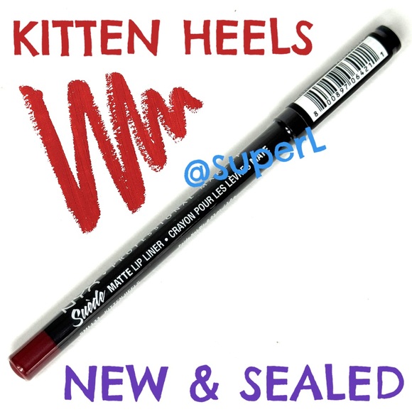 5/$15 NEW NYX Suede Matte Lip Liner Kitten Heels Red Lipstick - Picture 1 of 5